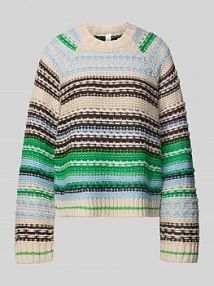 Sweter o kroju relaxed fit z dzianiny z dodatkiem wełny model BIBI YAS biały damski EAN 26038083