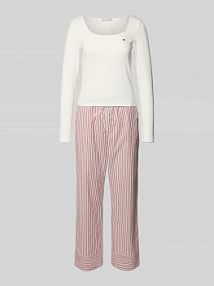 Piżama o kroju regular fit z mieszanki bawełny Tommy Hilfiger damska EAN UW0UW06143