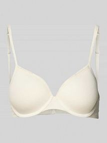 Biustonosz z mieszanki bawełny Tommy Hilfiger biały EAN UW0UW05738