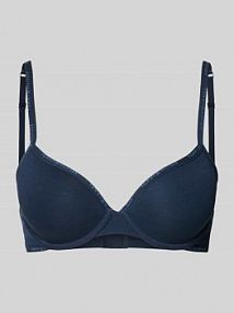 Biustonosz z mieszanki bawełny Tommy Hilfiger granatowy EAN UW0UW05738