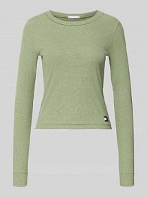 Góra od piżamy o kroju regular fit z mieszanki bawełny Tommy Hilfiger zielona damska EAN UW0UW06066