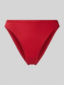 Majtki bikini o kroju slim fit z wyhaftowanym logo Calvin Klein Underwear czerwone damskie EAN LV00QF8253