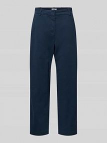 Chinosy o kroju slim fit z mieszanki bawełny Tommy Hilfiger granatowe EAN WW0WW48337