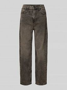 Jeansy o kroju mom fit z 5 kieszeniami Liu Jo White brązowe damskie EAN MF5381D4927