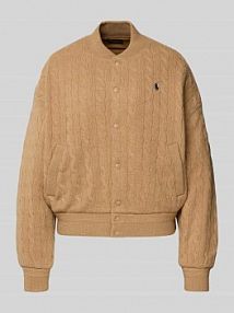 Bomberka o kroju regular fit z mieszanki wełny i kaszmiru Polo Ralph Lauren brązowa EAN 211966122