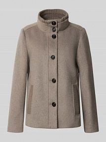 Kurtka o kroju slim fit z dodatkiem wełny s.Oliver RED LABEL szara damska EAN 2166597