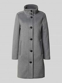 Płaszcz o kroju slim fit z dodatkiem wełny s.Oliver RED LABEL szary damski EAN 2166596