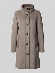 Płaszcz o kroju slim fit z dodatkiem wełny s.Oliver RED LABEL szary damski EAN 2166596