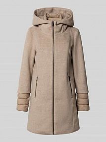 Płaszcz wełniany o kroju regular fit ze wstawką pikowaną s.Oliver RED LABEL beżowy damski EAN 2166605