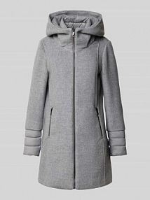 Płaszcz wełniany o kroju regular fit ze wstawką pikowaną s.Oliver RED LABEL szary damski EAN 2166605