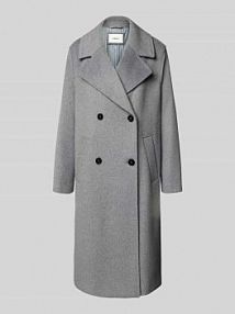 Płaszcz o kroju relaxed fit z dodatkiem wełny s.Oliver RED LABEL szary damski EAN 2166595