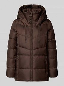 Kurtka pikowana o kroju regular fit z kapturem s.Oliver RED LABEL brązowa damska EAN 2166592