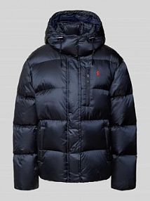 Kurtka puchowa z krytym zamkiem błyskawicznym i wpuszczanymi kieszeniami Polo Ralph Lauren granatowa damska EAN 211932183