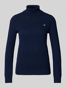 Golf o kroju regular fit z mieszanki wełny model Extrafine Gant granatowy damski EAN 4805263