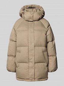 Kurtka puchowa z kapturem i wpuszczanymi kieszeniami Gant brązowa damska EAN 4700400