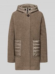 Kurtka z futerka z mieszanki wełny z kapturem i nakładanymi kieszeniami Gil Bret beżowa damska EAN 95136131