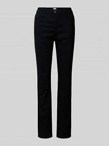 Jeansy o kroju slim fit z efektem znoszenia model MARY THERMO BRAX czarne damskie EAN 77-6708 09981020