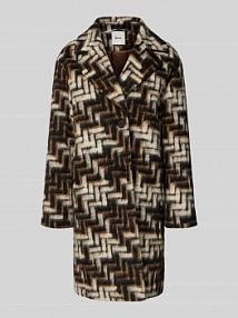 Płaszcz z kołnierzem z połami model DAVOS BRAX brązowy damski EAN 97-6498 95992940