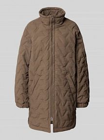 Płaszcz o kroju regular fit ze stójką model Crown FREE/QUENT brązowy damski EAN 204500