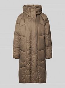 Płaszcz pikowany z kapturem model TIANA FREE/QUENT szary damski EAN 206525