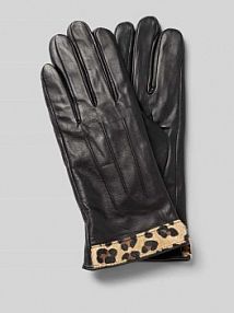 Rękawiczki z imitacji skóry FI.NE czarne EAN 5875.597