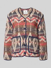 Żakiet o kroju regular fit z dekoltem w serek model Roxbury mustang niebieski EAN 1016747