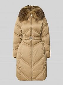 Płaszcz pikowany z paskiem model ALIENOR Guess szary damski EAN W5BL33WG092