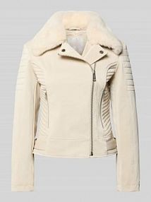 Kurtka z imitacji skóry z kieszeniami zapinanymi na zamek błyskawiczny model DARCEY Guess damska EAN W5BL35W2820