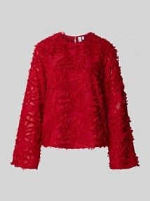 Bluzka z długim rękawem i okrągłym dekoltem model PARIA YAS czerwona damska EAN 26038507