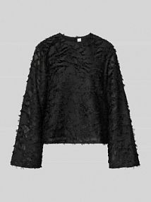 Bluzka z długim rękawem i okrągłym dekoltem model PARIA YAS czarna damska EAN 26038507