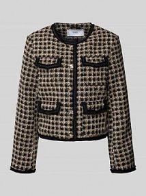 Kurtka o kroju slim fit z efektem bouclé model VISMO YAS czarna damska EAN 26038445