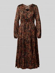 Sukienka midi z dekoltem w serek i wiązanym paskiem Apricot czerwona EAN 931541