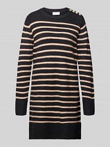 Sukienka o kroju regular fit z efektem dzianiny Apricot czarna EAN 925380