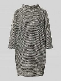 Sukienka o kroju relaxed fit z dodatkiem wiskozy Apricot czarna EAN 667884