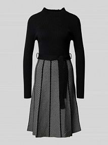 Sukienka midi z mieszanki wiskozy Apricot czarna EAN 787230