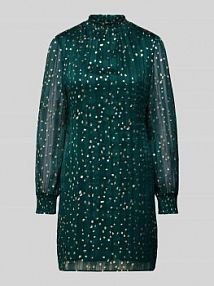 Sukienka mini ze stójką i zapięciem na guzik z tyłu Apricot zielona EAN 963382