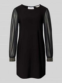 Sukienka mini z okrągłym dekoltem Apricot czarna EAN 787582