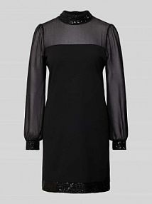 Sukienka mini z półprzezroczystego materiału z cekinami Apricot czarna EAN 962484