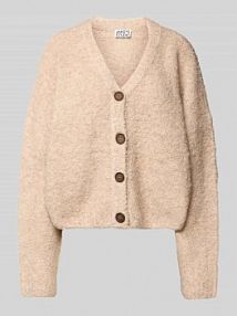 Kurtka z dzianiny z efektem bouclé i dodatkiem wełny JAKE*S STUDIO WOMAN beżowa damska EAN 74968500471