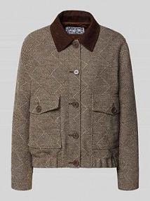 Kurtka z wykładanym kołnierzem i kieszeniami z patką JAKE*S STUDIO WOMAN brązowa damska EAN 74961700447