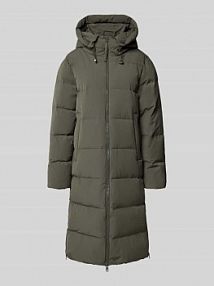 Płaszcz puchowy z zamkiem błyskawicznym dwustronnym i wodoodpornością na poziomie 5000 mm słupa wody IQ Studio oliwkowy damski EAN 7200