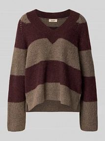 Sweter o kroju relaxed fit z dzianiny z mieszanki wełny model Taci MOS MOSH czerwony damski EAN 173090