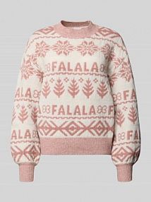 Sweter z dzianiny ze stójką model FROSTINA Vila różowy damski EAN 14112456