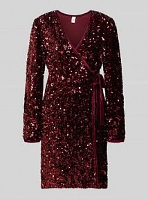 Sukienka koktajlowa z cekinami model ELLE YAS czerwona EAN 26036618