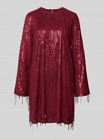 Sukienka mini o kroju relaxed fit z okrągłym dekoltem model Lantra YAS czerwona EAN 26038759