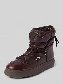 Kozaki sznurowane z detalem z logo Gant brązowe damskie EAN 31541100