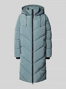 Płaszcz pikowany o prostym kroju z kapturem s.Oliver RED LABEL niebieski damski EAN 2166593