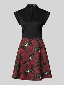 Sukienka koktajlowa z dekoltem w serek model Paulina GUIDO MARIA KRETSCHMER WOMAN czerwona EAN GMK4927001