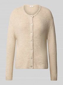 Kurtka z dzianiny o kroju regular fit z dodatkiem wełny z alpaki s.Oliver RED LABEL beżowa damska EAN 2168049