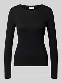 Bluzka o kroju slim fit z długim rękawem i efektem prążkowania s.Oliver RED LABEL damska EAN 2172642